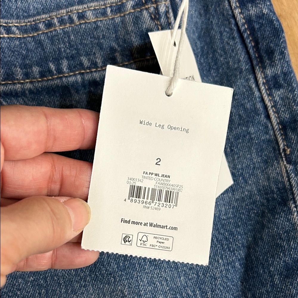 NWT - FREE ASSEMBLY Wide Leg  Jeans - Picture 5 of 15